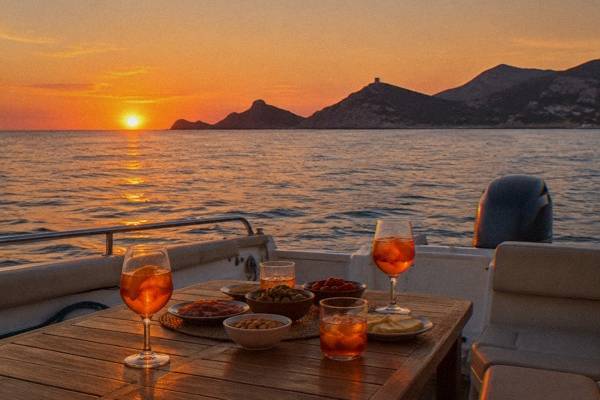 Sunset Aperitif Dining Boat, Bonifacio