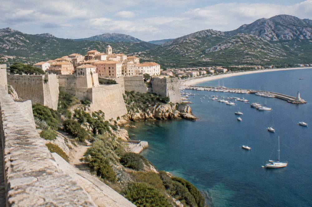 The citadel of Calvi above the harbour on the Balagne coast