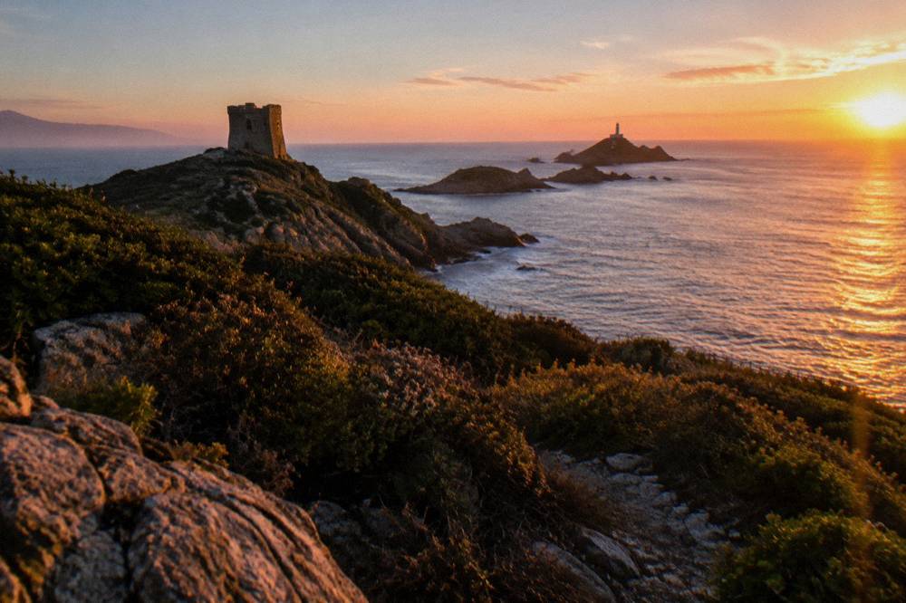 The Îles Sanguinaires and their lighthouse at the entrance to the Gulf of Ajaccio